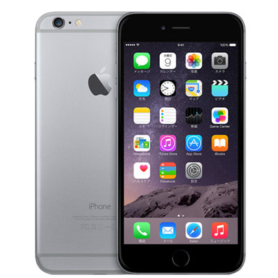 人気限定品iPhone 6 space gray スペースグレイ 16 GB au スマートフォン本体