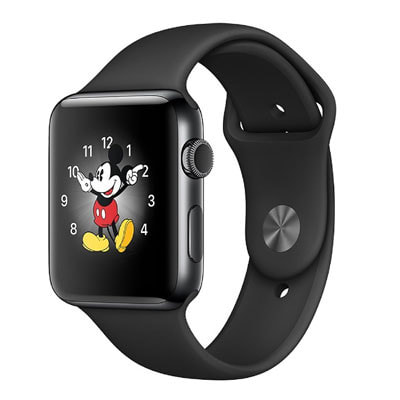 Apple Watch Series 2 42mm MP4E2J/A [スペースブラックステンレススチールケース/ブラック スポーツバンド]|中古ウェアラブル端末格安販売の【イオシス】