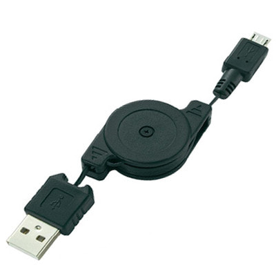 イオシス|【コンパクトに収納】 巻き取り式 microUSBケーブル