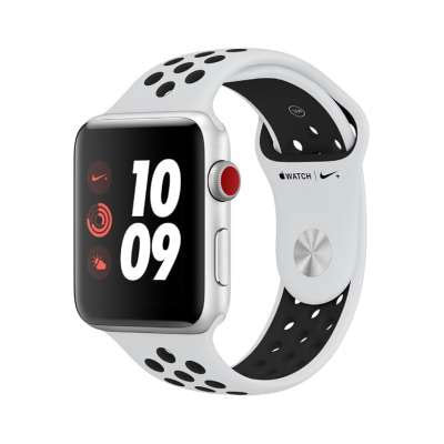 イオシス|Apple Watch Nike+ Series3 42mm GPS+Cellularモデル MQME2J/A A1891【シルバーアルミニウムケース/ピュアプラチナ ブラックNikeスポーツバンド】