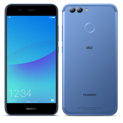 SIMロック解除済】au Huawei nova2 HWV31 Aurora Blue|中古 ...