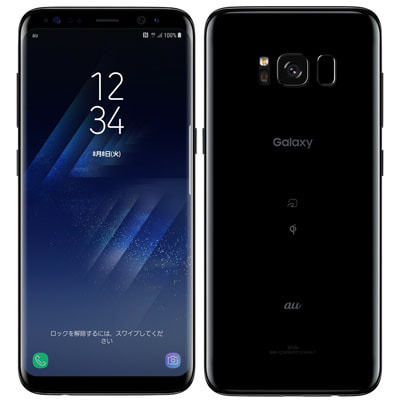 SIMロック解除済】au Galaxy S8 SCV36 Midnight Black|中古 