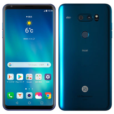 SIMロック解除済】au isai V30+ LGV35 Moroccan Blue|中古スマートフォン格安販売の【イオシス】