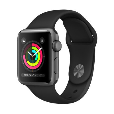 Apple Watch Series3 38mm GPSモデル MTF02J/A A1858【スペースグレイアルミニウムケース/ブラック スポーツバンド】|中古ウェアラブル端末格安販売の【イオシス】