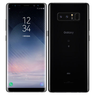 SIMロック解除済】au Galaxy note8 SCV37 Midnight Black|中古