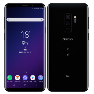 SIMロック解除済】au Galaxy S9+ (Plus) SCV39 Midnight Black|中古