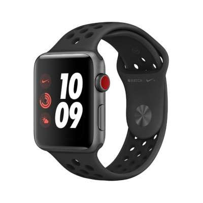 Apple Watch Nike+ Series3 42mm GPS+Cellularモデル MQMF2J/A  A1891【スペースグレイアルミニウムケース/アンスラサイト ブラックNikeスポーツバンド】