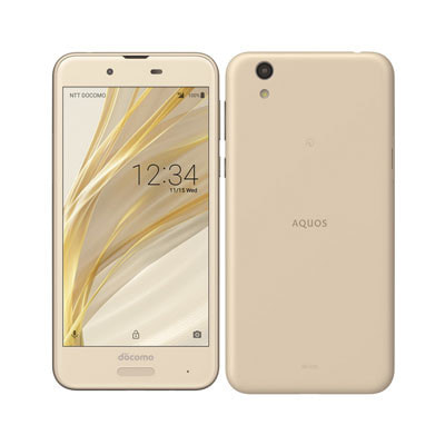 SIMロック解除済】docomo AQUOS sense SH-01K Champagne Gold|中古