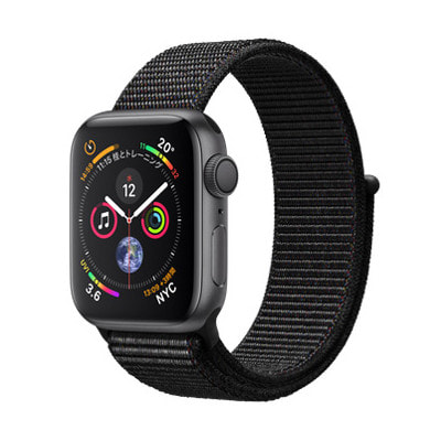 イオシス|Apple Watch Series4 40mm GPSモデル MU672J/A A1977【スペースグレイアルミニウムケース/ブラックスポーツループ】