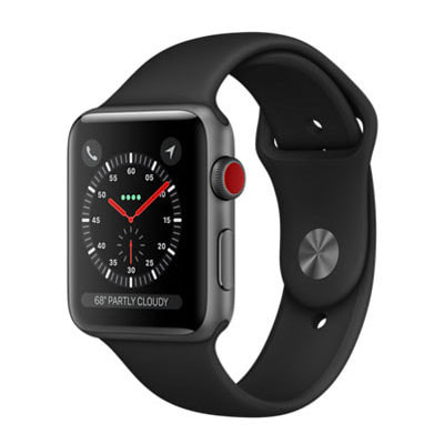 イオシス|Apple Watch Series3 42mm GPS+Cellularモデル MQKN2J/A A1891【スペースグレイアルミニウムケース/ブラックスポーツバンド】