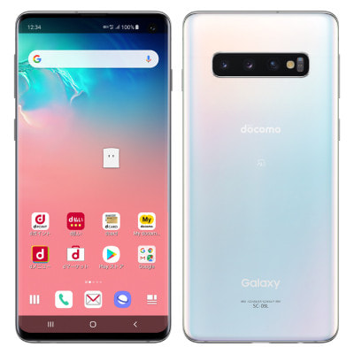 SIMロック解除済】docomo Galaxy S10 SC-03L プリズムホワイト|中古 