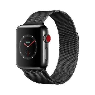 イオシス|Apple Watch Series3 38mm GPS+Cellularモデル MR1Q2J/A A1889【スペースブラックステンレススチールケース/スペースブラックミラネーゼループ】