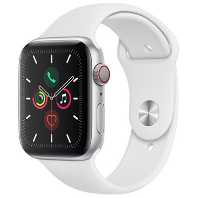 イオシス|Apple Watch Series5 44mm GPS+Cellularモデル MWWC2J/A A2157【シルバーアルミニウムケース/ホワイトスポーツバンド】
