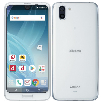 SIMロック解除済】docomo AQUOS R2 SH-03K プラチナホワイト|中古