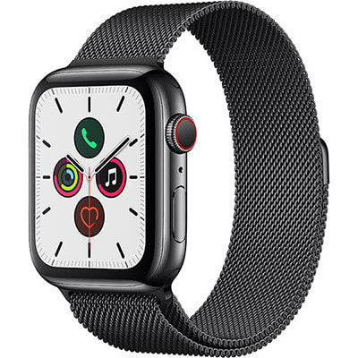 Apple Watch Series5 44mm GPS+Cellularモデル MWWL2J/A  A2157【スペースブラックステンレススチールケース/スペースブラックミラネーゼループ】