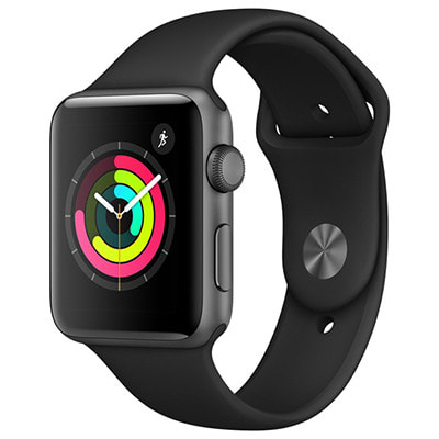 Apple Watch Series3 42mm GPSモデル MTF32J/A  A1859【スペースグレイアルミニウムケース/ブラックスポーツバンド】|中古ウェアラブル端末格安販売の【イオシス】