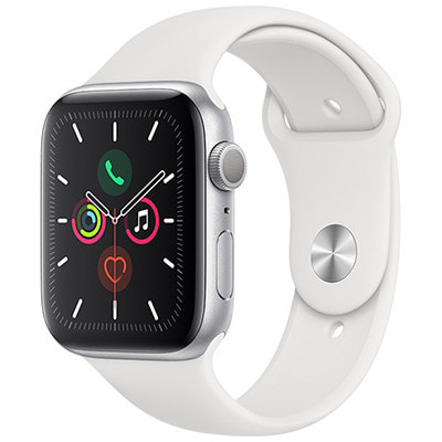 イオシス|Apple Watch Series5 44mm GPSモデル MWVD2J/A A2093【シルバーアルミニウムケース/ホワイトスポーツバンド】
