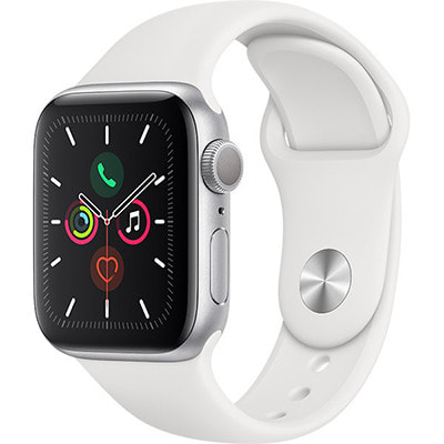 イオシス|Apple Watch Series5 40mm GPSモデル MWV62J/A A2092【シルバーアルミニウムケース/ホワイトスポーツバンド】