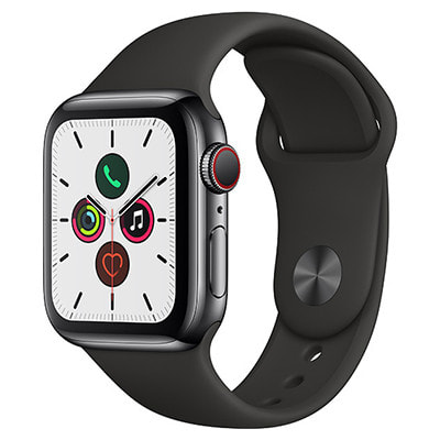 Apple Watch Series5 40mm GPS+Cellularモデル MWX82J/A  A2156【スペースブラックステンレススチールケース/ブラックスポーツバンド】|中古ウェアラブル端末格安販売の【イオシス】