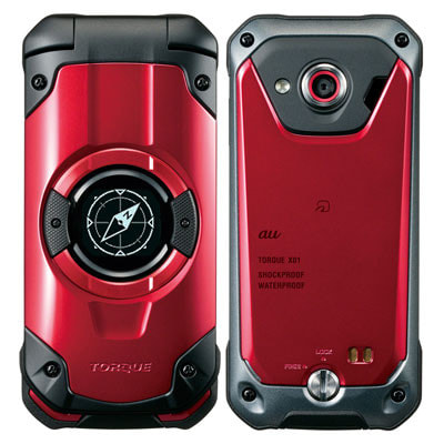 SIMロック解除済】au TORQUE X01 KYF33 RED|中古ガラケー格安販売の 