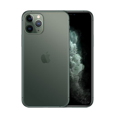 【SIMロック解除済】au iPhone11 Pro A2215 (MWCC2J/A) 256GB ミッドナイトグリーン
