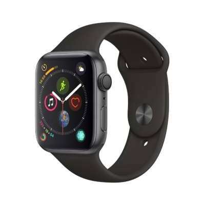 イオシス|Apple Watch Series4 44mm GPSモデル MU6D2CH/A A1978【スペースグレイアルミニウムケース/ブラックスポーツバンド】