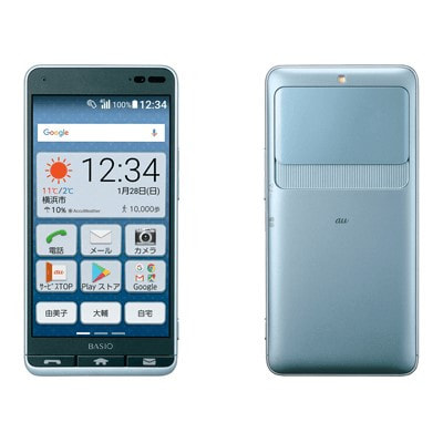 SIMロック解除済】au BASIO3 (KYV43) ブルー|中古スマートフォン格安販売の【イオシス】