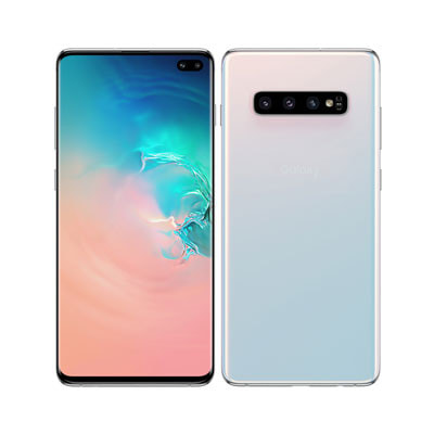 SIMロック解除済】au Galaxy S10+ (Plus) SCV42 プリズムホワイト|中古