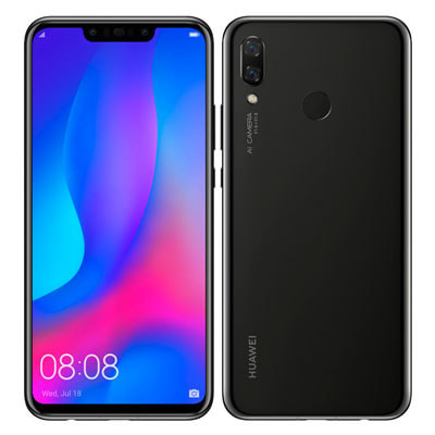 【ヨシ】nova3 HUAWEI PAR-LX9　ブラック Huawei nova3 PAR-LX9 Black【国内版 SIMフリー】|中古