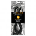 QuickCharge2.0対応 2A microUSBケーブル 2m ブラック L-MC-BK2