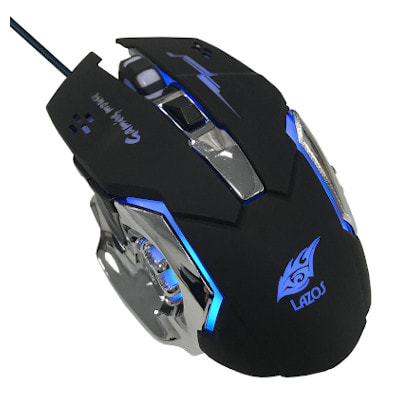 イオシス|Lazos 光学式USBマウス L-MS-G ブラック