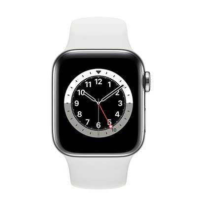 Apple Watch Series6 40mm GPS+Cellularモデル M06T3J/A A2375【シルバーステンレススチールケース/  ホワイトスポーツバンド】|中古ウェアラブル端末格安販売の【イオシス】