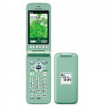 1028 【美品/SIMロック解除済み】らくらくホン　F-02J　ミントグリーン ムスビー｜らくらくホン docomo F-02J ミントグリーン SIMロック