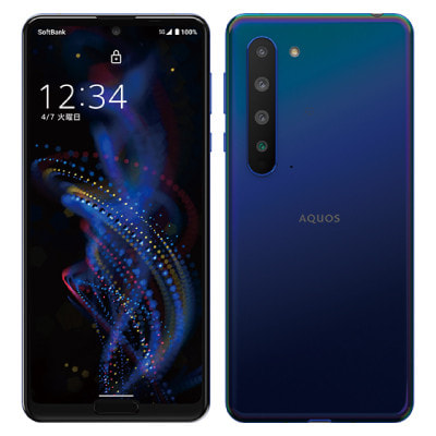 AQUOS R5G SoftBank アースブルー ネットワーク利用制限△】Soft Bank AQUOS R5G 908SH Earth Blue