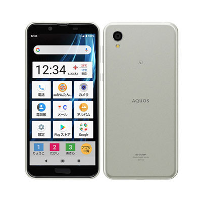 SIMロック解除済】au AQUOS sense2 かんたん SHV43 Bright Silver|中古 ...