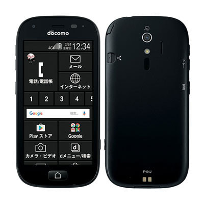 docomo らくらくスマートフォン4 F-04J ブラック|中古スマートフォン