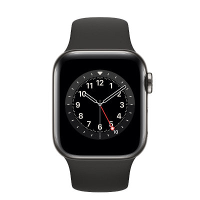 Apple Watch Series6 40mm GPS+Cellularモデル M06X3J/A  A2375【グラファイトステンレススチールケース/ブラックスポーツバンド】