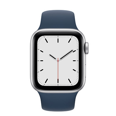 Apple Watch SE 40mm GPSモデル MKNY3J/A A2351【シルバーアルミニウムケース/アビスブルースポーツバンド】