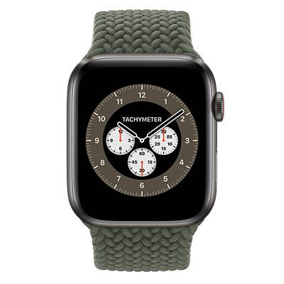 Apple Watch Edition Series6 44mm GPS+Cellularモデル M0H13J/A+MY842FE/A  A2376【スペースブラックチタニウムケース/インバネスグリーンブレイデッドソロループ(サイズ11)】|中古ウェアラブル端末格安販売の【イオシス】
