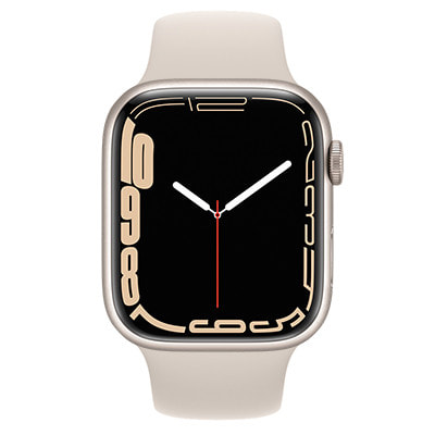 Apple Watch Series7 45mm GPS+Cellularモデル MKJQ3J/A  A2478【スターライトアルミニウムケース/スターライトスポーツバンド】