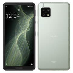 SHARP 【SIMロック解除済】【ネットワーク利用制限▲】SoftBank AQUOS sense5G A004SH オリーブシルバー