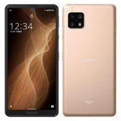 【SIMロック解除済】au AQUOS sense5G SHG03 ライトカッパー 