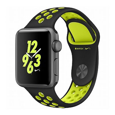 Apple Watch Nike+ Series2 38mm MP0J2J/A A1757【スペースグレイアルミニウムケース/ブラック  ボルトNikeスポーツバンド】|中古ウェアラブル端末格安販売の【イオシス】