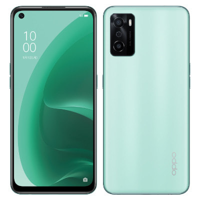 グリーン情報端末シリーズOPPO OPPO A55s 5G A102OP グリーン