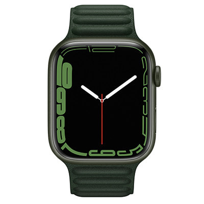 Apple Watch Series7 本体 green グリーン レザーリンク-