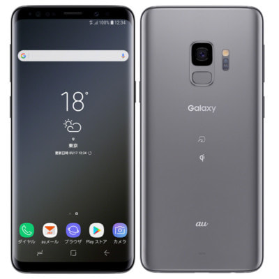 SIMロック解除済】au Galaxy S9 SCV38 Titanium Gray|中古