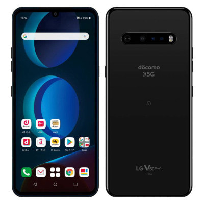 スマホ/家電/カメラSIMロック解除済 ドコモ LG V60 ThinQ L-51A 5G 黒 