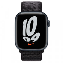 Apple Watch Nike Series7 45mm GPSモデル MKNX3J/A+ML343FE/A A2474【ミッドナイトアルミニウムケース/ブラックNikeスポーツループ】