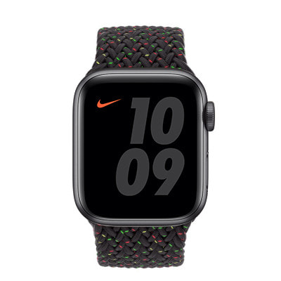 Apple Watch Nike SE 40mm GPSモデル MKQ33J/A A2351【スペースグレイアルミニウムケース/Black  Unityブレイデッドソロループ(サイズ5)】|中古ウェアラブル端末格安販売の【イオシス】