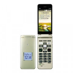 KYOCERA au かんたんケータイ ライト KYF43 シャンパンゴールド